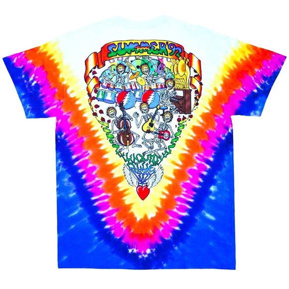 Grateful Dead Summer Tour 1992 Original 2020 Liquid Blue Tie Dye T-Shirt XL NWT - Picture 3 of 5